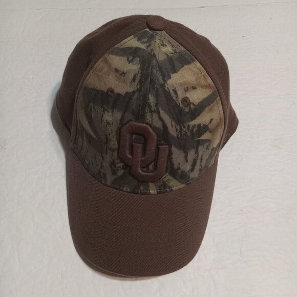 Oklahoma Sooners Top Of The World Camo One Fit Hat Unisex - Picture 2 of 7